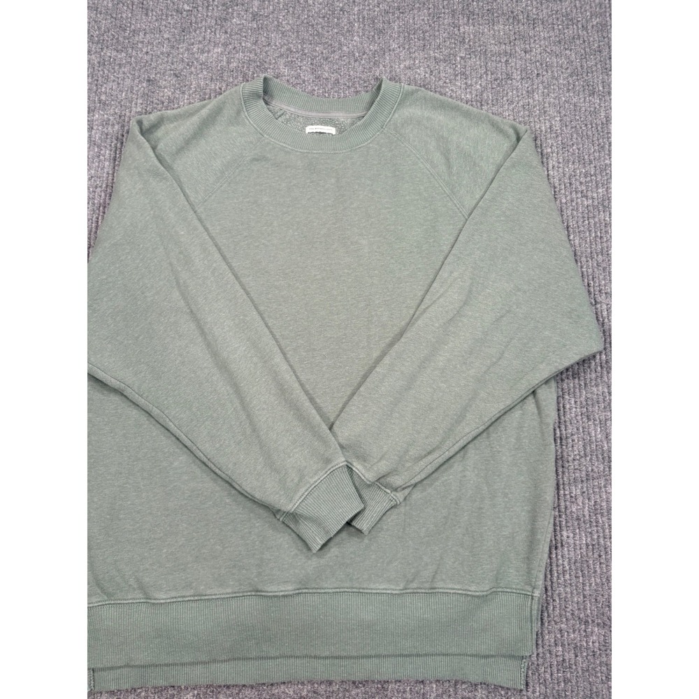 American Eagle Sage Green Soft Fleece Jegging Fit Crewneck Sweatshirt Small